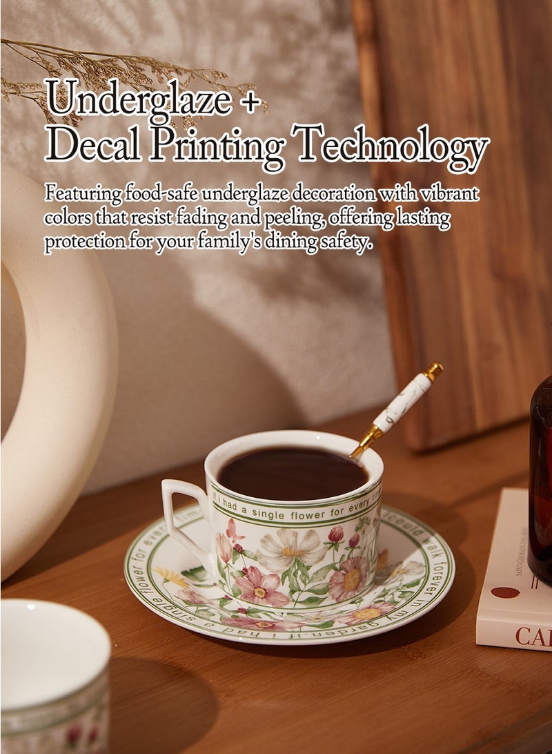 بيروي مجموعة فاخرة من أكواب القهوة السيراميك مع أطباق متطابقة - تصميم أنيق مستوحى من الطراز الكلاسيكي للمنازل والمكاتب والمقاهي والفنادق - Image 4