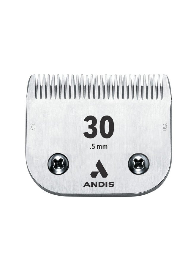 Andis Ultraedge Detachable Clipper Blade for Pet Groomers: Crome Finish, Rust Resists, Easy Use, Secure Fit - Size 30 (0.5 mm) - Image 1