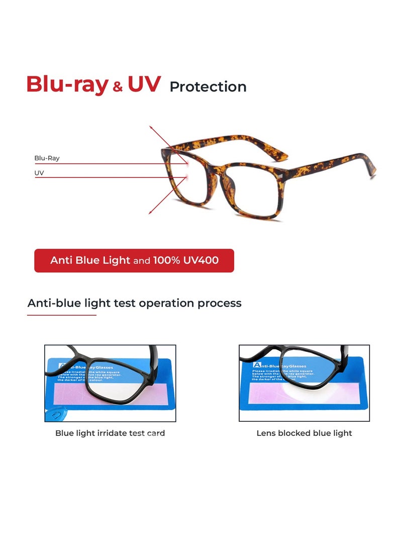Urban Utility - Blue Light Blocking Optical Eyeglasses - Stylish Oversized Frames, Clear Lens, Polarized. Top-rated Bluelight Protection for Reading, Work, & Screen Time. Vintage-Inspired, Lightweight Design. - Image 1