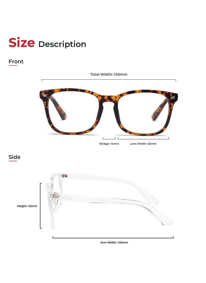 Urban Utility - Blue Light Blocking Optical Eyeglasses - Stylish Oversized Frames, Clear Lens, Polarized. Top-rated Bluelight Protection for Reading, Work, & Screen Time. Vintage-Inspired, Lightweight Design. - Image 1