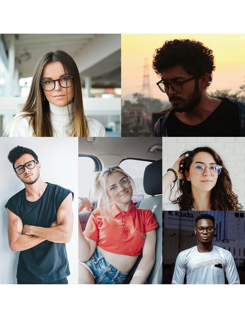 Urban Utility - Blue Light Blocking Optical Eyeglasses - Stylish Oversized Frames, Clear Lens, Polarized. Top-rated Bluelight Protection for Reading, Work, & Screen Time. Vintage-Inspired, Lightweight Design. - Image 1
