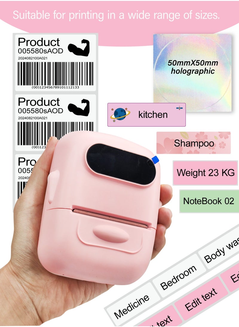 Marklife - Marklife P50S Bluetooth Label Maker, Inkless Label Printer with Tape Barcode, Portable Thermal Label Maker with 12-57mm Print Width, for Address Clothing Jewelry Retail Small Business Great for Clothing, Address, (With 1 Roll Label) - Image 1