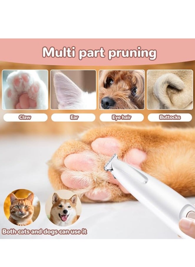 general Multifunctional Pet Hair Clipper Waterproof Rechargeable LED Light Pet Paw Trimmer for Paws, Eyes, Ears, Buttocks - Image 3