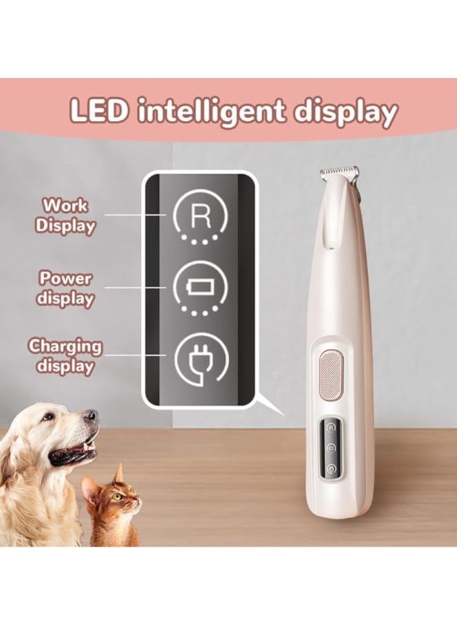 general Multifunctional Pet Hair Clipper Waterproof Rechargeable LED Light Pet Paw Trimmer for Paws, Eyes, Ears, Buttocks - Image 5