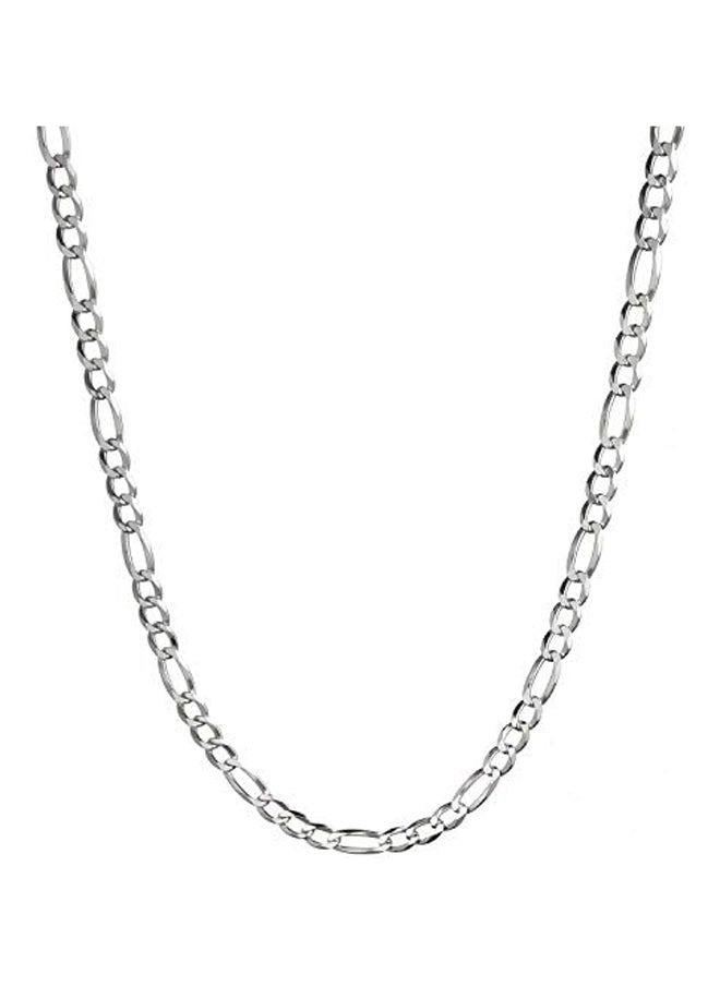 Generic - Solid 925 Sterling Silver 4mm Italian Figaro Link Chain Necklace 16" - 30" - Image 1