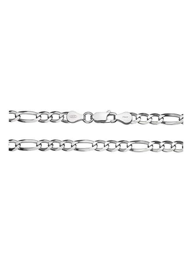 Generic - Solid 925 Sterling Silver 4mm Italian Figaro Link Chain Necklace 16" - 30" - Image 1