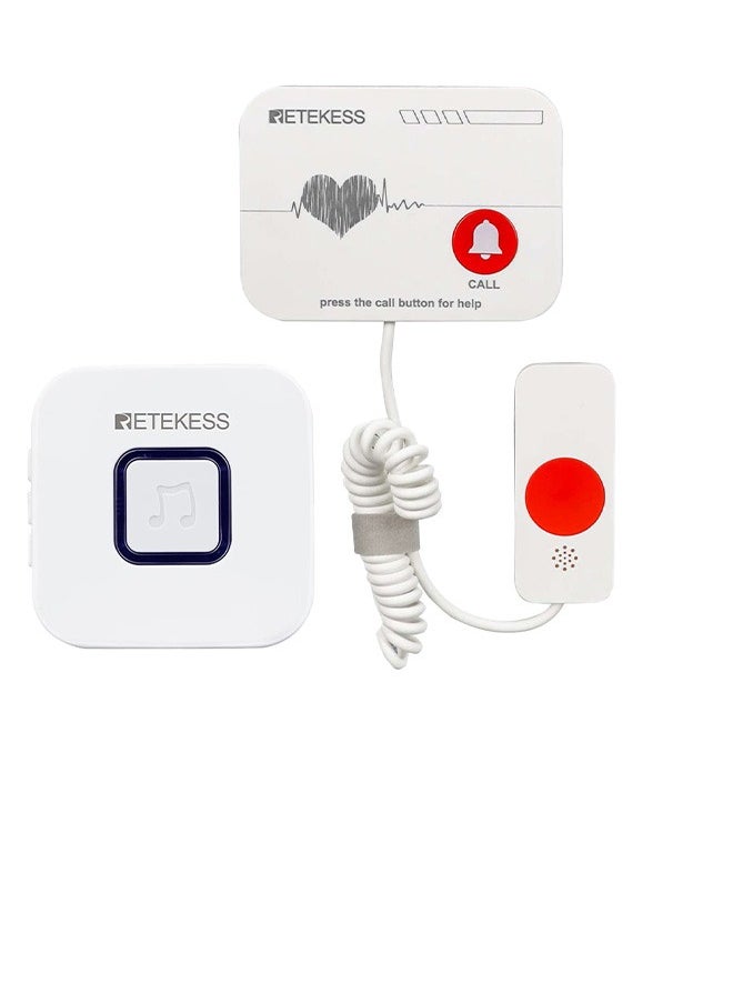 Retekess - Wireless call button with hand handle + receiver bell to call the nurse for favorite patients. Calling is used in the clinic, hospital, home, and for the elderly. - Image 1