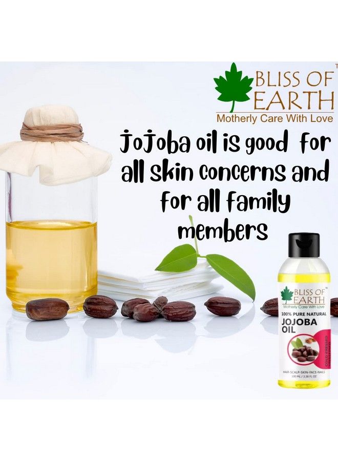 BLISS OF EARTH ™ 100% Pure Natural Jojoba Oil+100% Pure Wild Crafted Neem Oil (100Ml) Great For Haircare Skincare (Pack Of 2) - Image 4