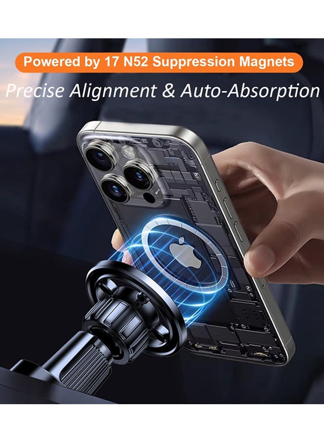 JIEZM Car Mount,Magnetic Phone Holder with 360° Rotation & Folding Hook Clip,Car Vent  Cell Phone Holder, Car Accessories Magnetic Car Holder for iPhone 16/15/14/13/12, Samsung,All Phones - Image 4