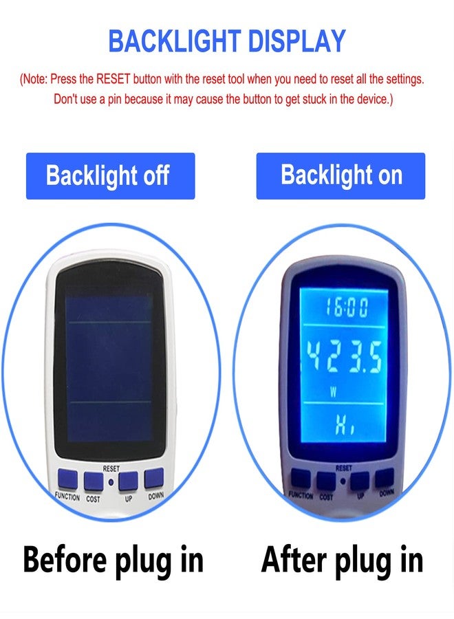 MECHEER Power Meter Monitor Plug Electricity - Image 4