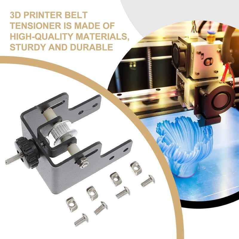 كلاراكو قطعة إصلاح ملحقات الطابعة ثلاثية الأبعاد لشريط شد الحزام للطابعة ثلاثية الأبعاد، صفائح معدنية 3 قطع - Image 3