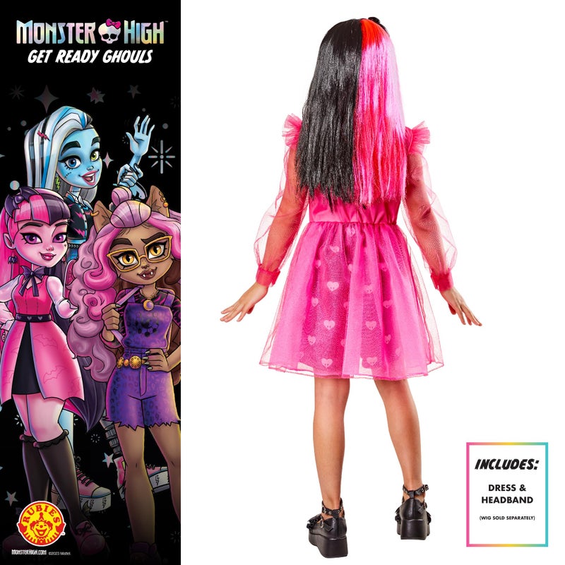 RUBIE'S Rubie's Draculaura Deluxe Costume for Girls, Dress and Headband, Official Monster High Costume for Carnival, Christmas, Birthday, Party and Halloween - Image 2