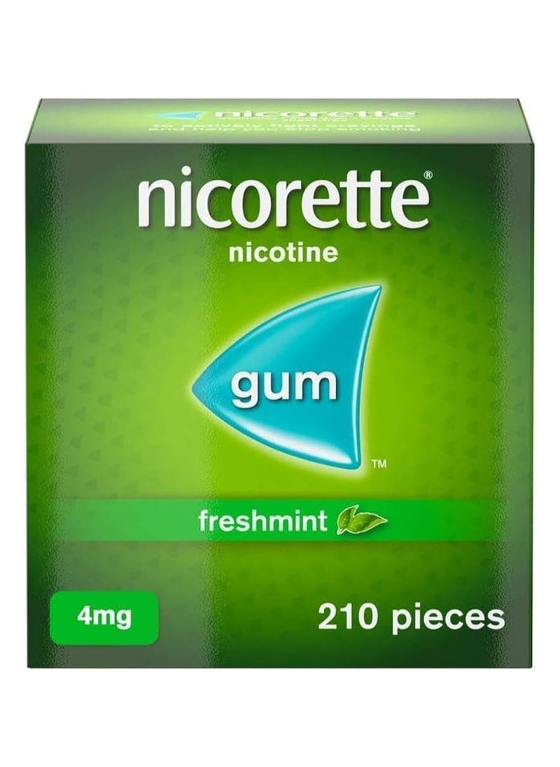nicorette Nicorette - Freshmint Flavour Chewing Gum - 4 mg - 210 pcs  - Image 1