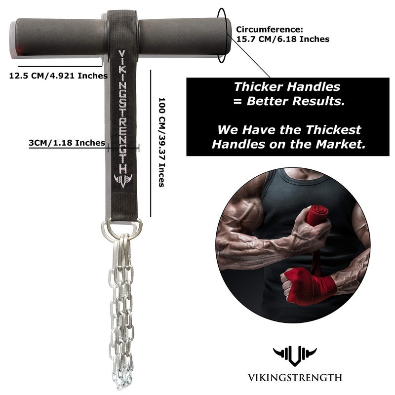 Vikingstrength Forearm Strengthener with Patented Thick Handles - Wrist Roller for Forearm Exercise, Grip Strength, and Injury Prevention - Image 3