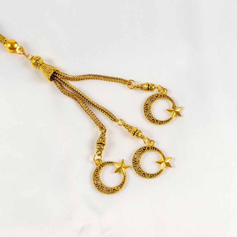 سبحة من حجر المرمر الأبيض بالألوان الخلابة من 33 حبة - Image 4