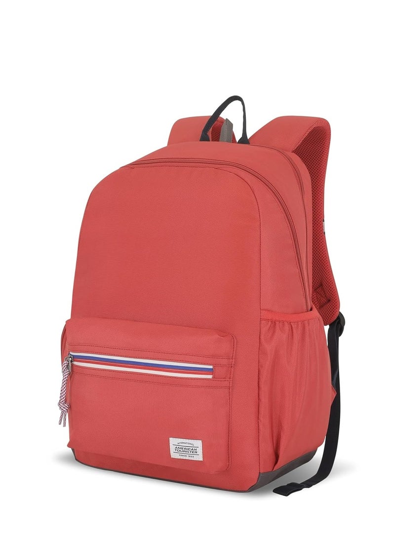 AMERICAN TOURISTER American Tourister Carter, 28L Volume College and Office Laptop Backpack with Front Organizer and Spacious Interiors for Men & Women - Coral Red  - Image 1