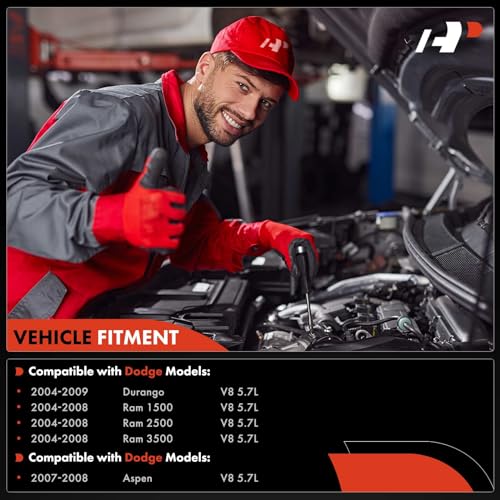 A-Premium حقن وقود A-Premium متوافقة مع دودج رام 1500 2004-2008، رام 2500 2004-2008، رام 3500 2004-2008، دورانجو 2004-2009 وأسبن كرايسلر 2007-2008، V8 5.7L، مجموعة من 8، استبدال# RL032713AB - Image 2