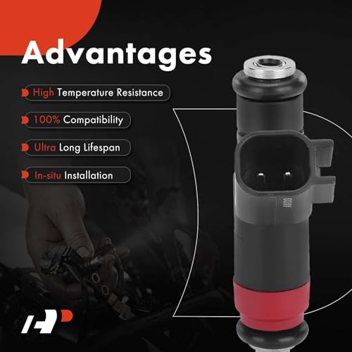 A-Premium حقن وقود A-Premium متوافقة مع دودج رام 1500 2004-2008، رام 2500 2004-2008، رام 3500 2004-2008، دورانجو 2004-2009 وأسبن كرايسلر 2007-2008، V8 5.7L، مجموعة من 8، استبدال# RL032713AB - Image 4