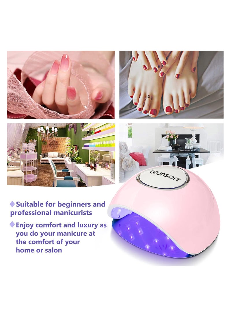 brunson UV Light for Gel Nail Polish Brunson Wired Alpha 2.0 UV LED Nail Lamp 54W with 5 Timer Settings and 36 UV LED Lights Easy and Fast Curing Nail Dryer for Acrylic Nails and Gel Polish with Auto Sensor and LCD Display  - Image 5