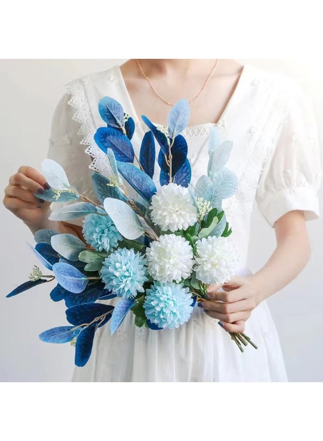 DUNISO Artificial Flowers  Faux Hydrangea Flower Arrangements for Home Garden Party Wedding Decoration Faux Plants Flora Vase Filler (No Vase)  - Image 1