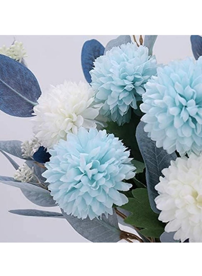 DUNISO Artificial Flowers  Faux Hydrangea Flower Arrangements for Home Garden Party Wedding Decoration Faux Plants Flora Vase Filler (No Vase)  - Image 4