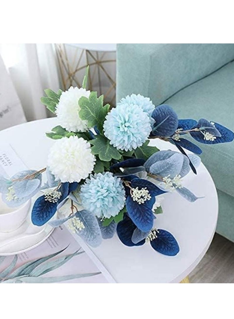 DUNISO Artificial Flowers  Faux Hydrangea Flower Arrangements for Home Garden Party Wedding Decoration Faux Plants Flora Vase Filler (No Vase)  - Image 5