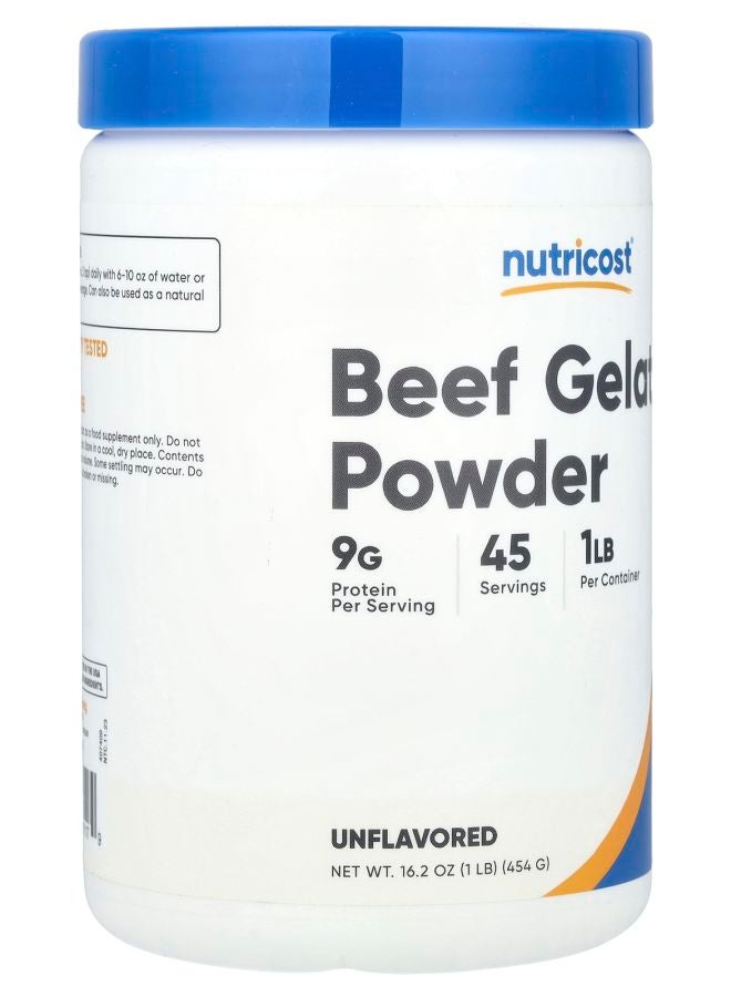 Nutricost Beef Gelatin Powder Unflavored 16.2 oz (454 g) - Image 2