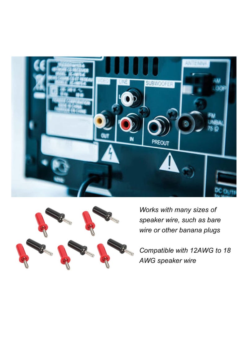 Y&D 10pcs 4 mm Banana Plug Socket Connector Set Speaker Cable Cross Slot Gold Plated Solder Audio Wire Screw Type Pin Plugs Connectors Adapter - Image 4