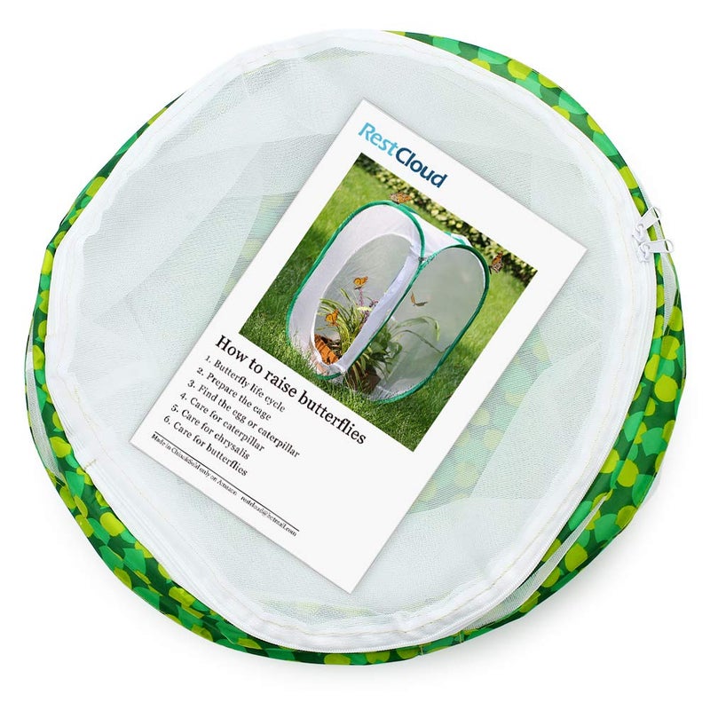 RESTCLOUD Insect and Butterfly Habitat Cage Terrarium Pop-up 12" x 14" Tall - Image 3