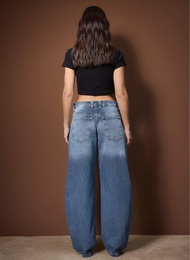 trendyol Blue Low Waist Baggy Jeans - Image 4
