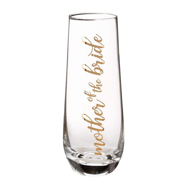 Lillian Rose Mother of Bride Stemless Champagne Wedding Toasting Glass 1 Count Pack of 1 Gold