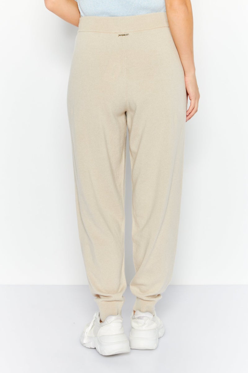 Michael Kors Women Straight Leg Plain Pants, Beige - Image 4