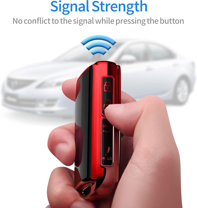 Tukellen Red Key Fob Cover for Mazda - Image 5