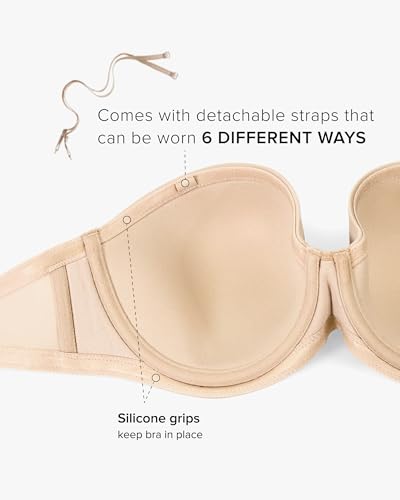 Wacoal womens Red Carpet Strapless Full Busted Underwire Bra, SAND, 34C - Image 4