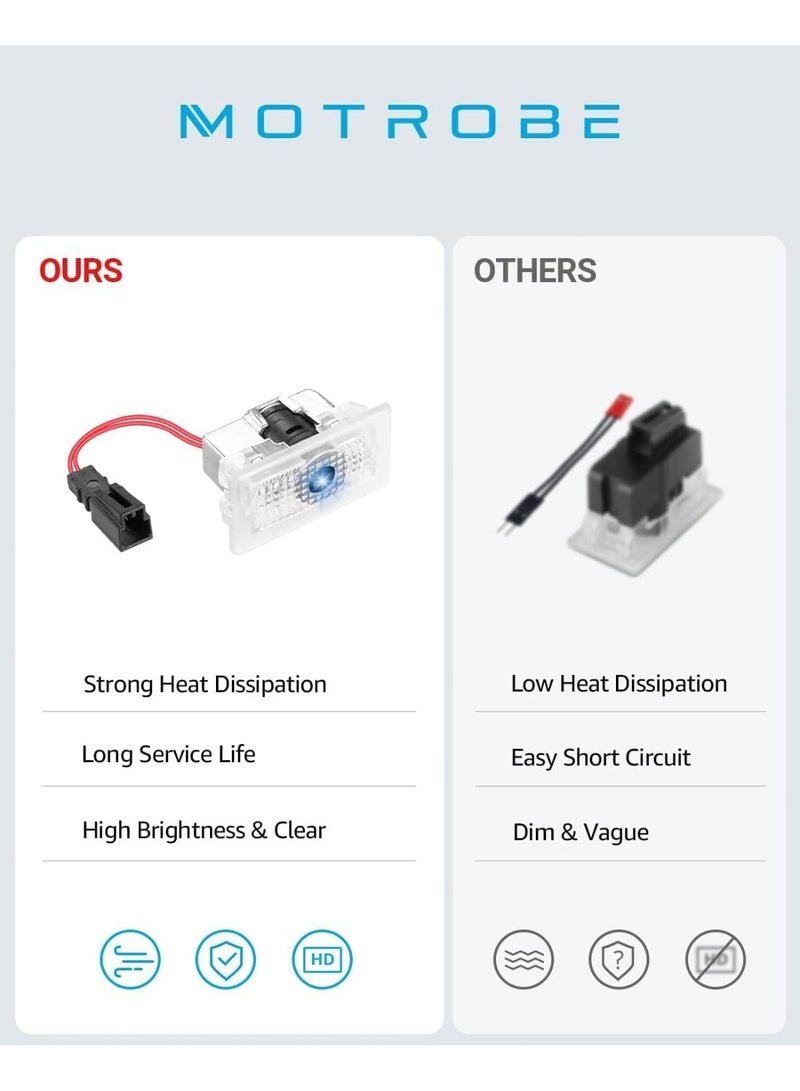 YOUWE7 Car Door Lights Logo Projector Lights for Tesla Model Y Model 3 Model X/S, Integration Ultra-Brights Welcome Step Courtesy Lights, LED Door Lights Never Fade with Extension Cable, 4 Pack - Image 4