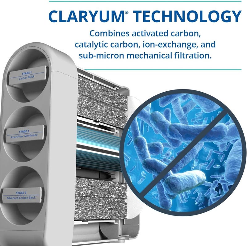 Aquasana Aquasana SmartFlow Reverse Osmosis Water Filter System  HighEfficiency Under Sink RO Removes up to 9999 of 90 Contaminants Including Fluoride Arsenic Chlorine and Lead  Matte Black Faucet  - Image 3