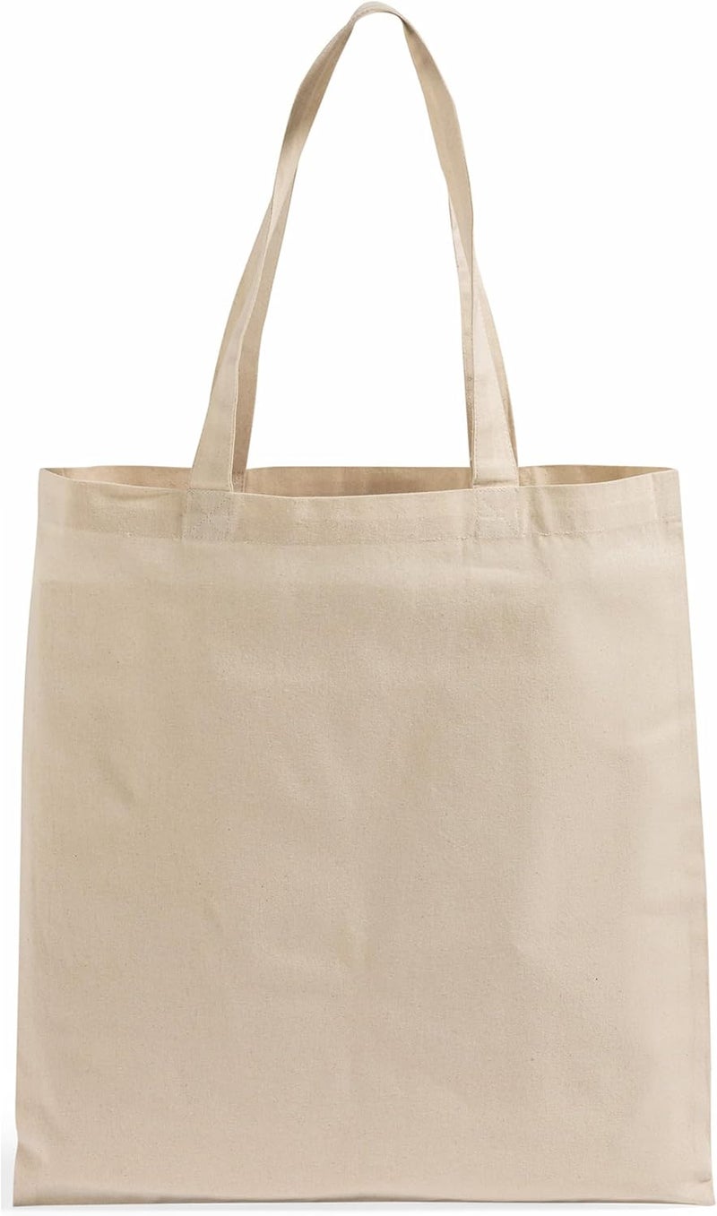 TBF Set of 25 twenty five Natural Cotton Canvas Tote Bags Blank Art Craft Supply Book Print Bulk Lot Blank goods - Image 1