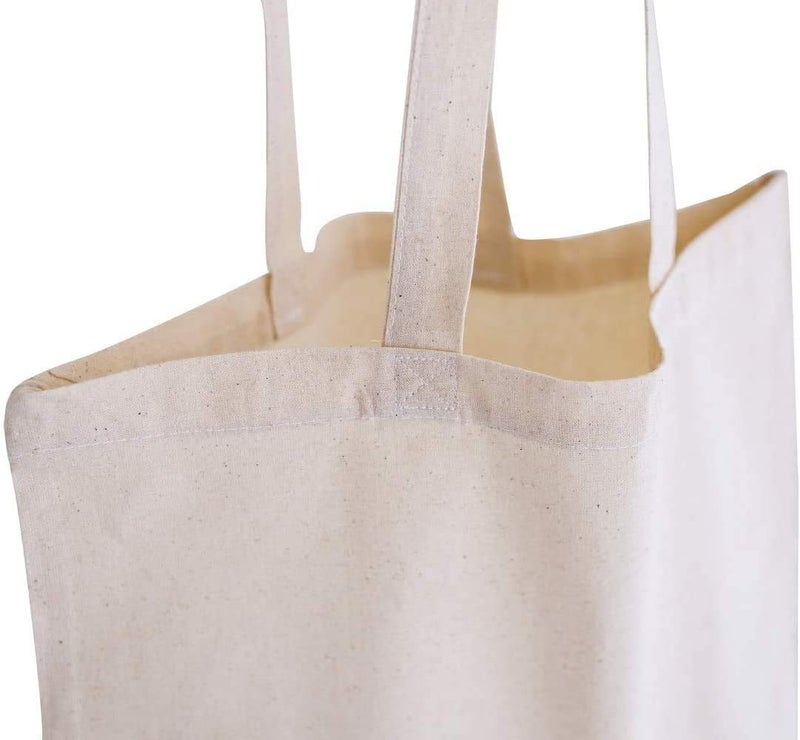 TBF Set of 25 twenty five Natural Cotton Canvas Tote Bags Blank Art Craft Supply Book Print Bulk Lot Blank goods - Image 2