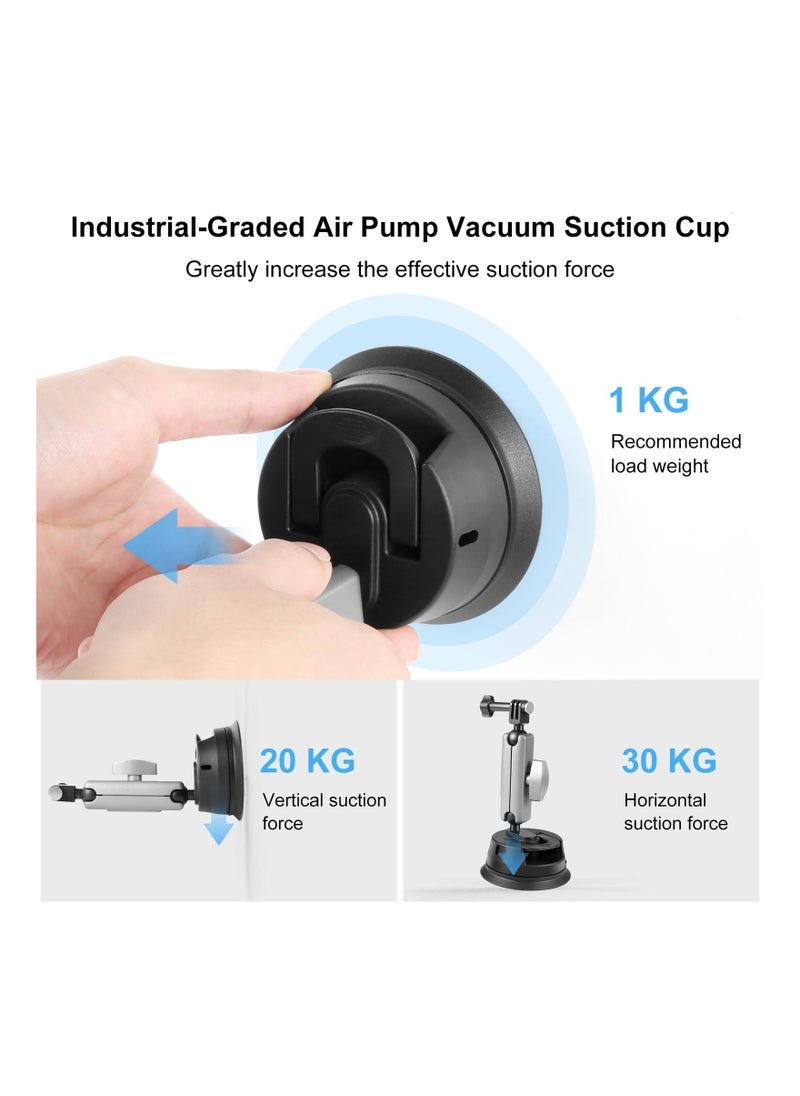 Generic - Car Suction Cup Mount with 360° Rotation for Windshield & Window, Compatible with GoPro Hero 11 10 9 8 7, Insta360 X3, DJI Action Cameras, Ideal for Cars, Tiles, and Table Tops. - Image 1