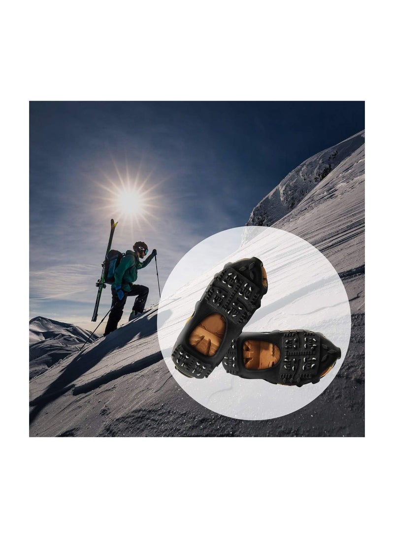 Zikra Ice Cleats, Traction Cleats for Boots Shoes, Anti Slip Spike Shoes ice Cleats Snow Traction Cleats crampons for Shoes and Boots, for Men Women Kids Outdoor Recreation and Outdoor Work(L) - Image 5