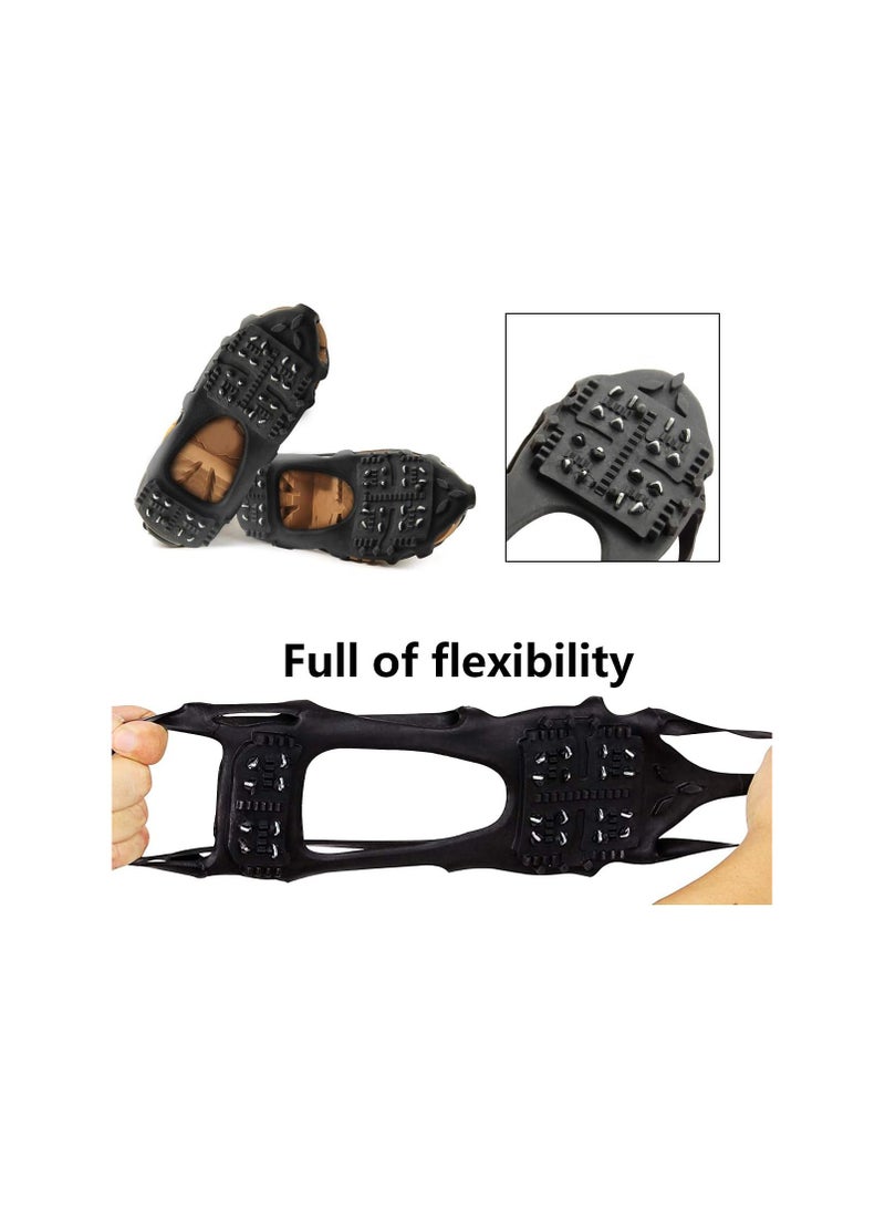 Zikra Ice Cleats, Traction Cleats for Boots Shoes, Anti Slip Spike Shoes ice Cleats Snow Traction Cleats crampons for Shoes and Boots, for Men Women Kids Outdoor Recreation and Outdoor Work(L) - Image 4