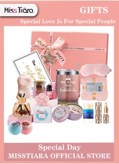 MissTiara Gifts Basket for Women - Birthday Gift Box Set Contains 16 Items Inspirational Gift,Relaxing Spa Care Package for Women Friendship,Friend Gifts for Women  - Image 1