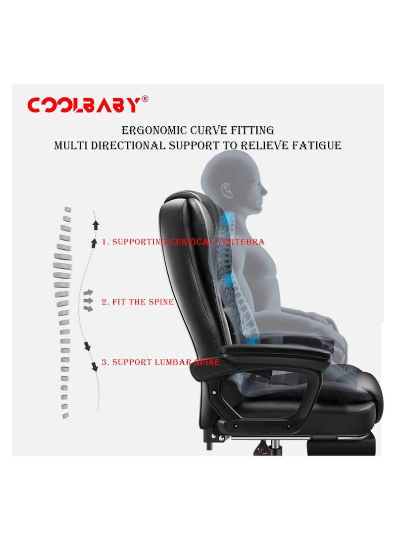 Cool Baby COOLBABY E-sports Chair,Computer chair,Massage,Lift,Rotary,Home Office,Ergonomics Design,Black  - Image 4