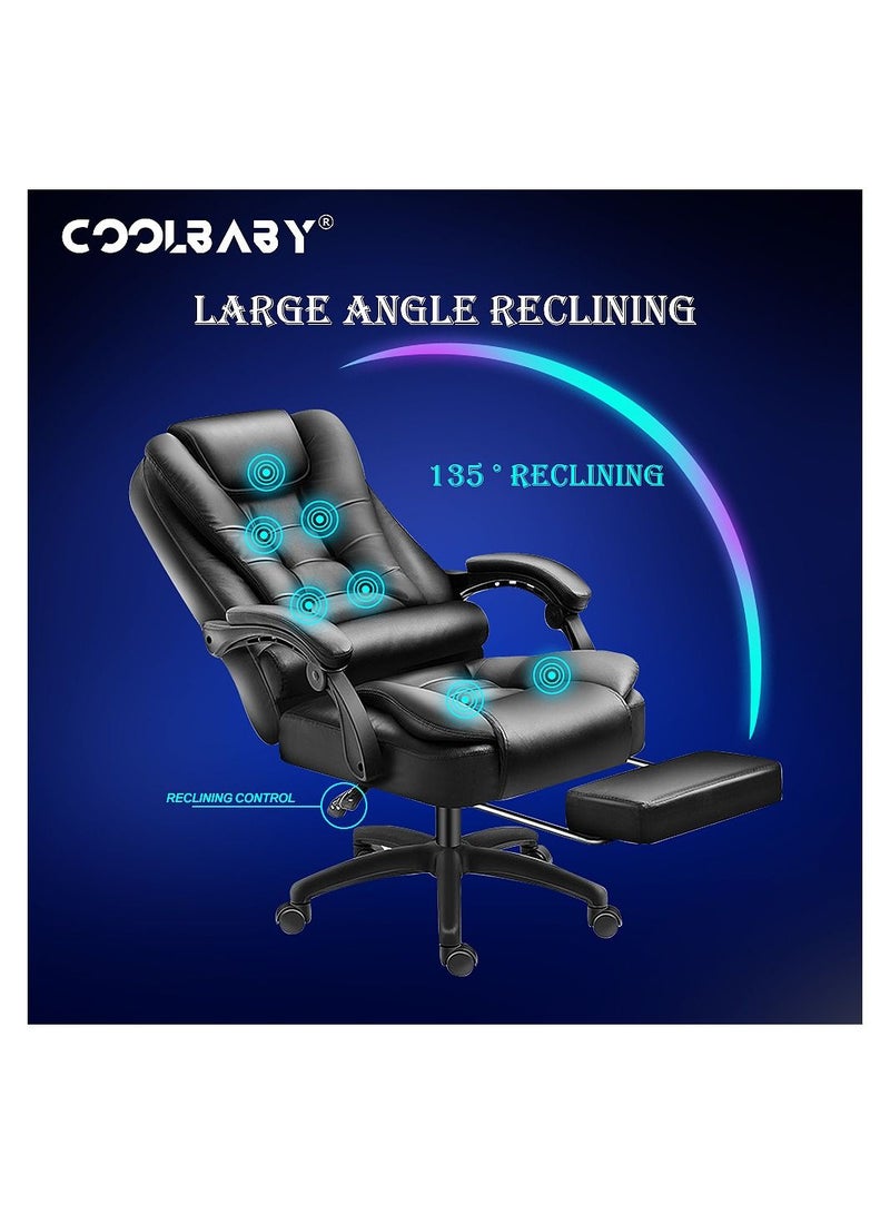 Cool Baby COOLBABY E-sports Chair,Computer chair,Massage,Lift,Rotary,Home Office,Ergonomics Design,Black  - Image 3