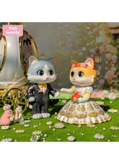 Generic Cute Elephant Slide Cat Box Egg Hamburger Sandwich Cat Fried Shrimp Cat Mini Food Play Ornaments Toy Doll-color:12cm Large Couple Cat Box  - Image 1