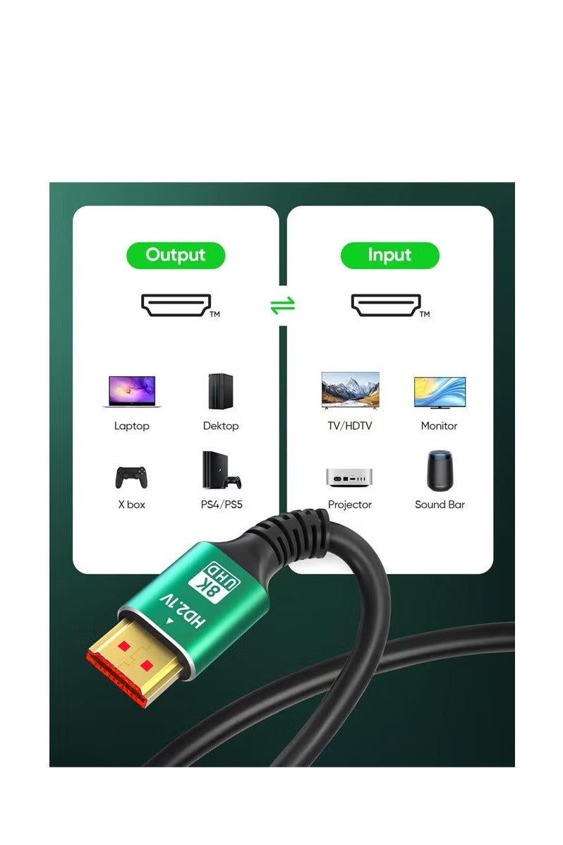 بولوز كابل HDMI 8K 2.1 48Gbps للتلفزيون والكمبيوتر وجهاز فك التشفير PS4 وPS5 كابل توصيل 8K 60Hz 4K 120Hz - Image 5