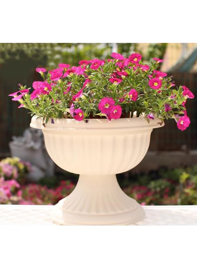 HOME TASTE Hometaste Decorative Vase Planter Pots For Garden Decor - Flower Seedlings Nursery Pot Flower Plant Container - Durable Plastic Plant Pot For Indoor And Outdoor Use  - Image 1