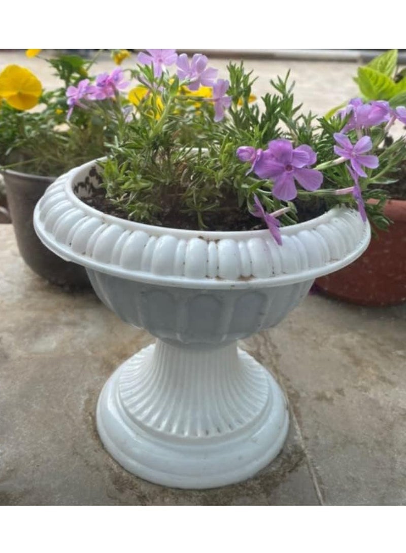 HOME TASTE Hometaste Decorative Vase Planter Pots For Garden Decor - Flower Seedlings Nursery Pot Flower Plant Container - Durable Plastic Plant Pot For Indoor And Outdoor Use  - Image 3