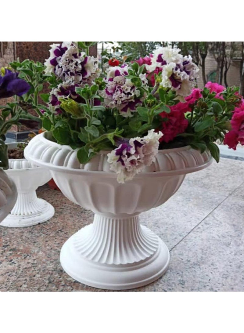 HOME TASTE Hometaste Decorative Vase Planter Pots For Garden Decor - Flower Seedlings Nursery Pot Flower Plant Container - Durable Plastic Plant Pot For Indoor And Outdoor Use  - Image 4