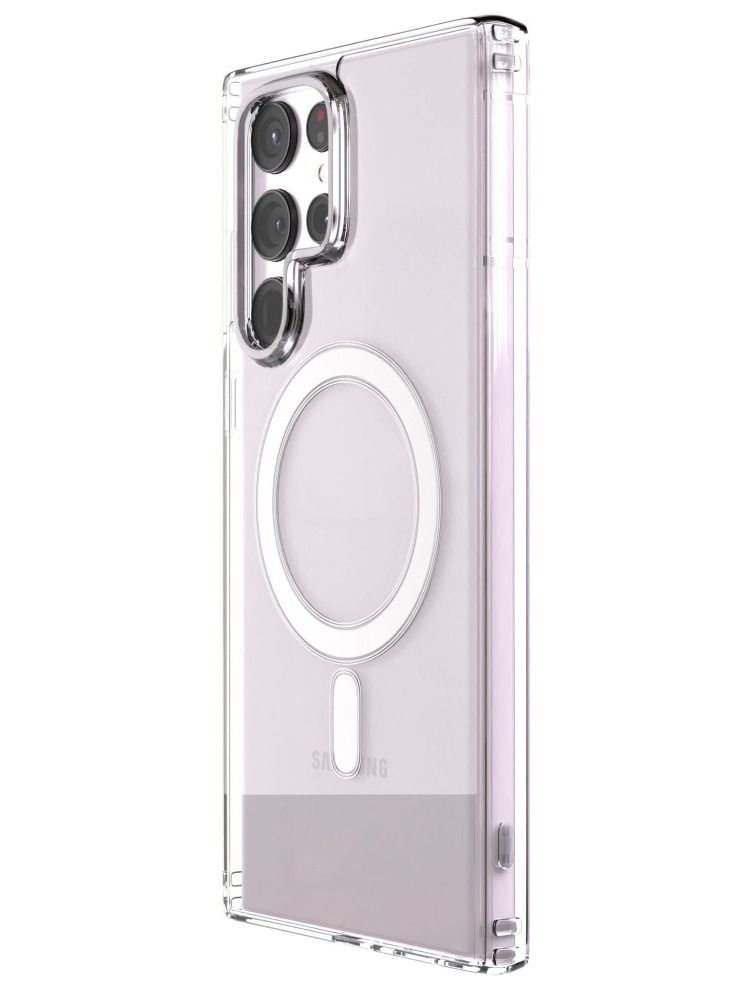 ماجنيتك جراب حماية ماج سيف للشحن اللاسلكي لهاتف سامسونج S23 ألترا شفاف - Image 4